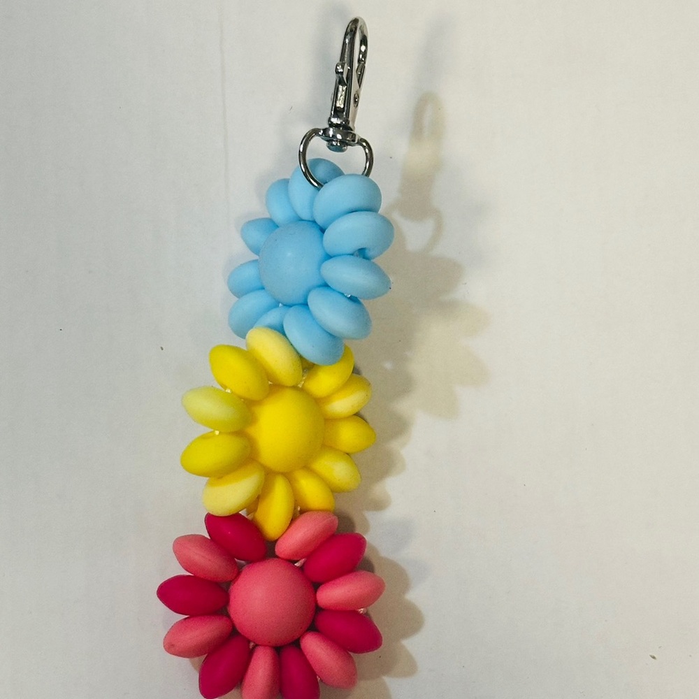 Colorful Flower Keychain Charm